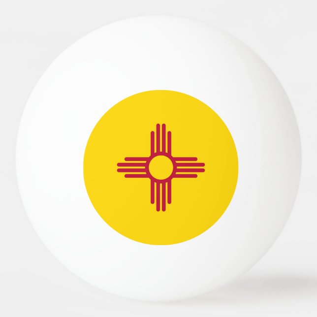 Special ping pong ball with Flag of New Mexico (Back)
