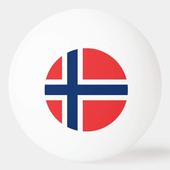 Special ping pong ball with Flag of Norway (Back)