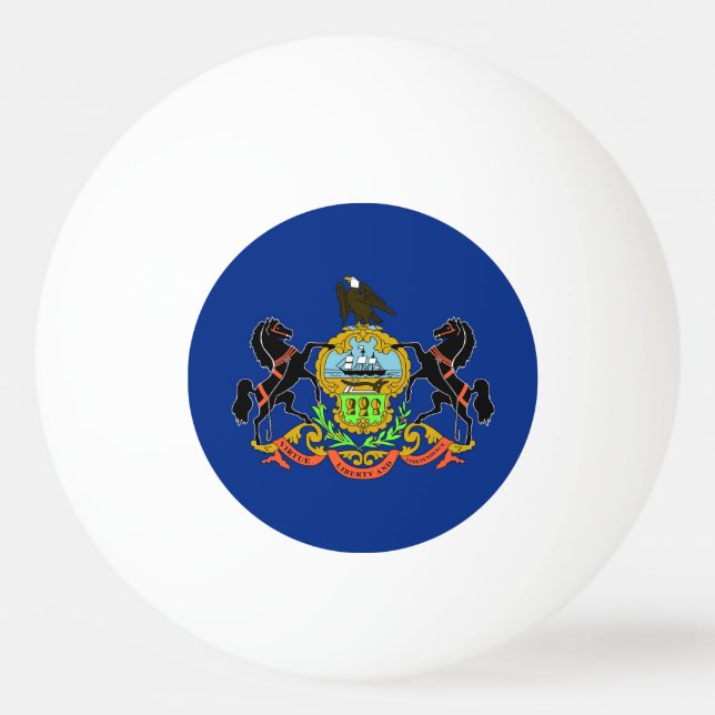 Special ping pong ball with Flag of Pennsylvania (Back)