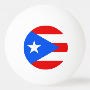 Special ping pong ball with Flag of Puerto Rico