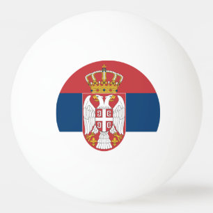 Special ping pong ball with Flag of Serbia