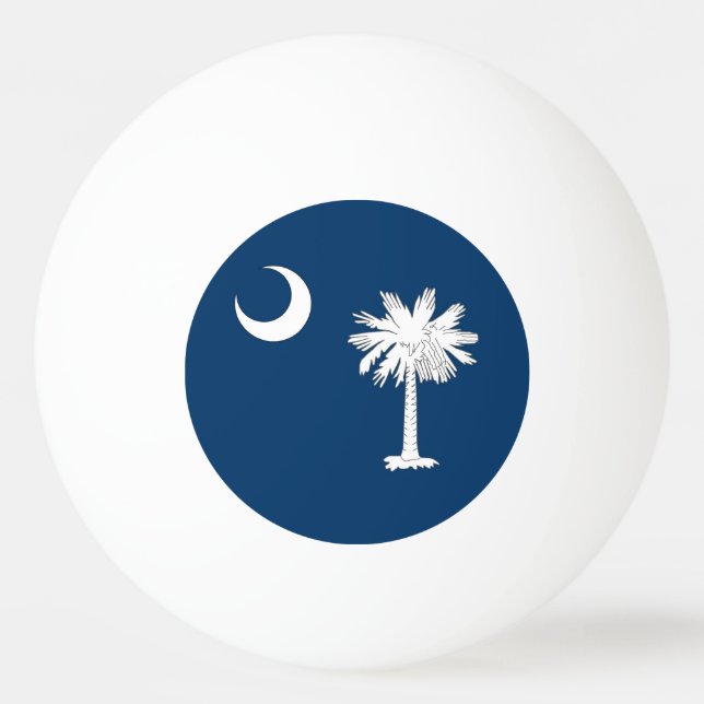 Special ping pong ball with Flag of South Carolina (Back)