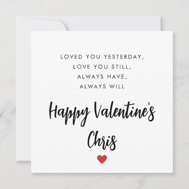 Special Poem Valentine's Day Card (Front)