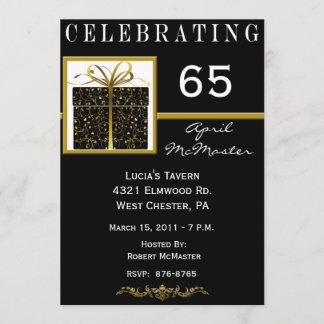 Special Present 65th Birthday Party Invitation