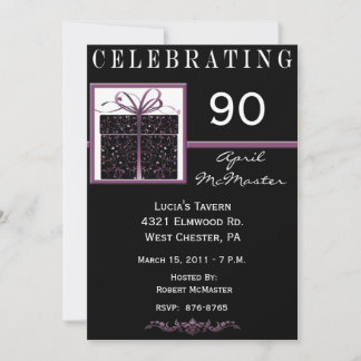 Special Present 90th Birthday Party Invitation