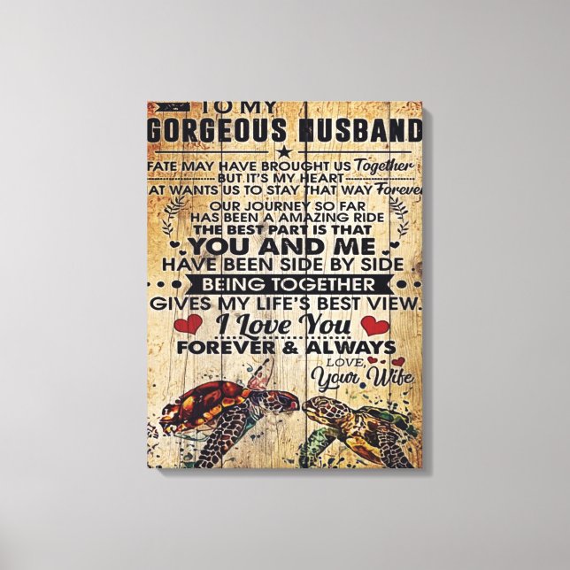 Special Present For Dad | To My Husband Letter | Canvas Print (Front)