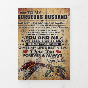 Special Present For Dad   To My Husband Letter   Tri-Fold Announcement