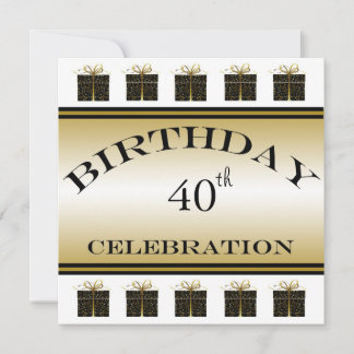 Special Presents 40th Birthday Party Invitations