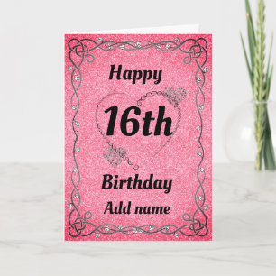 Special pretty 16th birthday card