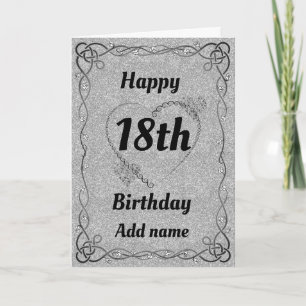 Special pretty 18th birthday card