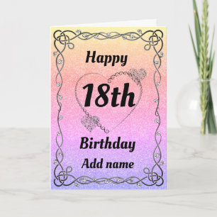 Special pretty 18th birthday card