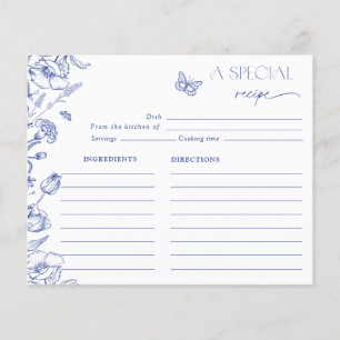 Special Recipe Something Blue Floral Bridal Shower