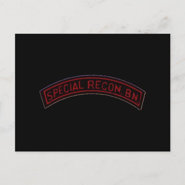 Special Recon BN Postcard (Front)