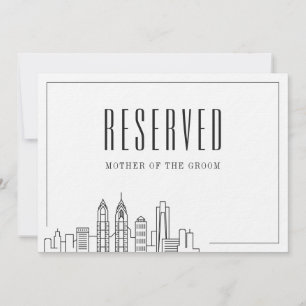 Special Reserved Seat   Philadelphia Wedding  Invitation