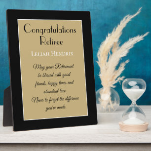 Special Retiree's Congratulations gift Plaque