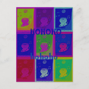 Special Santa HoHoho Pop Art colours Holiday Postcard