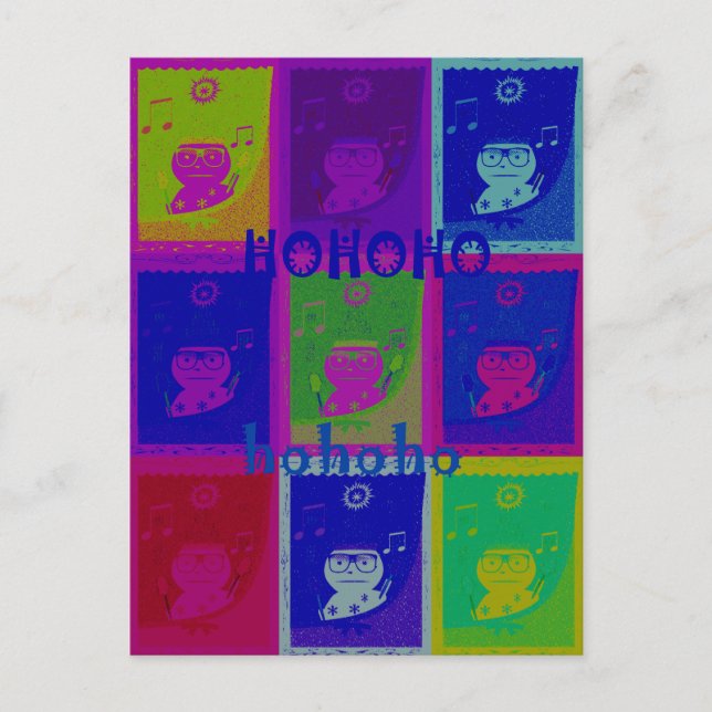Special  Santa HoHoho Pop Art colours Holiday Postcard (Front)