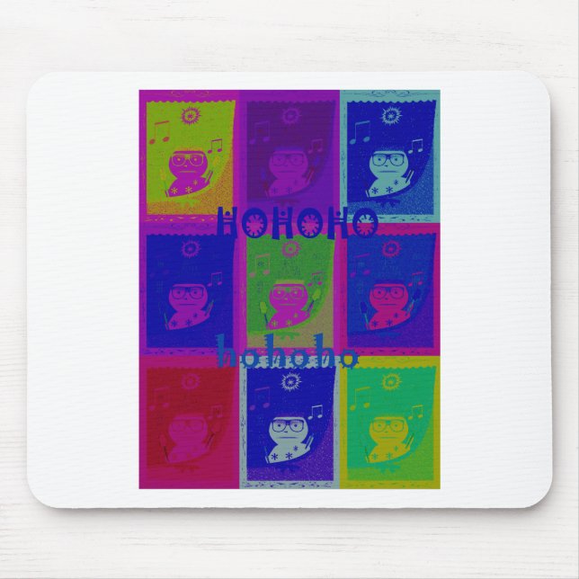 Special  Santa HoHoho Pop Art colours Mouse Mat (Front)