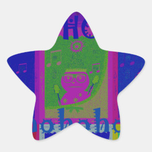 Special  Santa HoHoho Pop Art colours Star Sticker