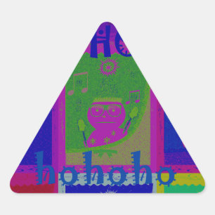Special Santa HoHoho Pop Art colours Triangle Sticker