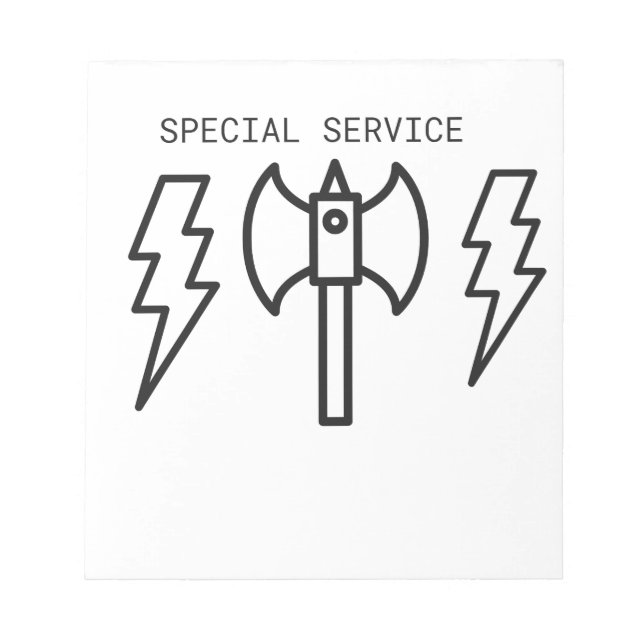Special Service Notepad (Front)