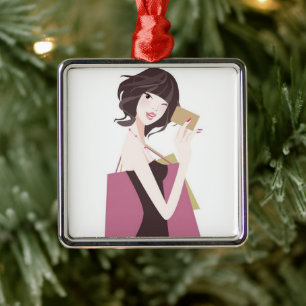 ****SPECIAL SHOPPING LADY**** CHRISTMAS ORNAMENT