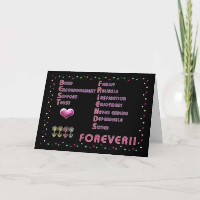 **SPECIAL SISTER** "YOUR BIRTHDAY" SPECIAL DAY CARD (Front)