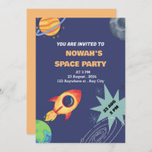 Special space party for celebrate birthday