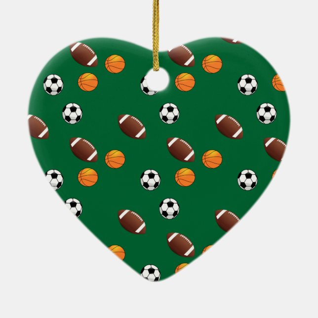 Special Sports Motifs Christmas Ceramic Tree Decoration (Back)