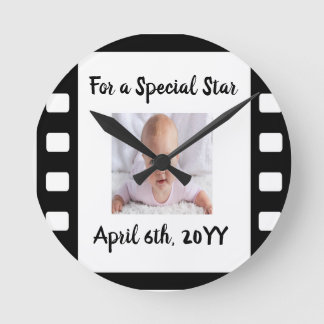 Special Star Occasion Round Clock Gift