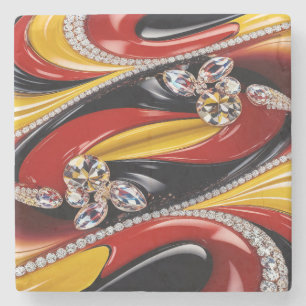 Special stone coaster with Belgian Colours