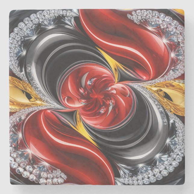 Special stone coaster with German Colours (Front)