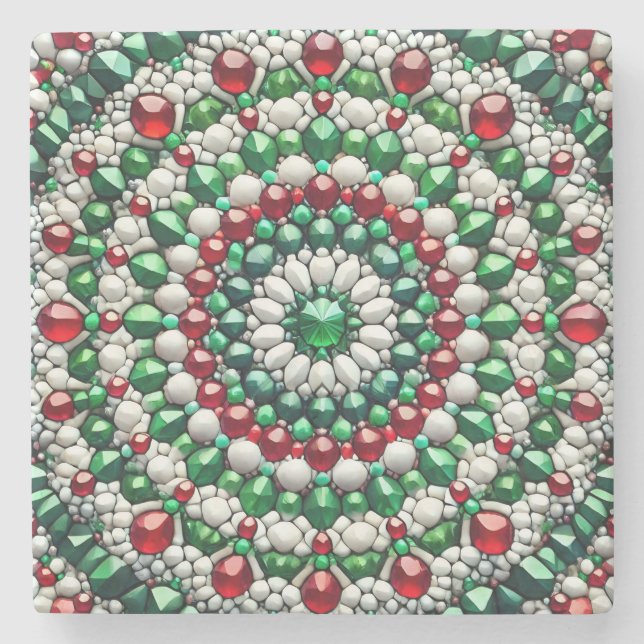 Special stone coaster with Italian Colours (Front)