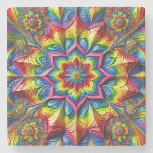 Special stone coaster with LGBTQ Colours