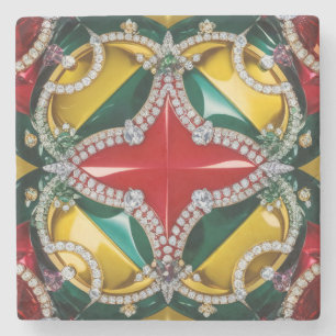 Special stone coaster with Los Angeles Colours