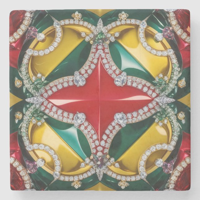 Special stone coaster with Los Angeles Colours (Front)