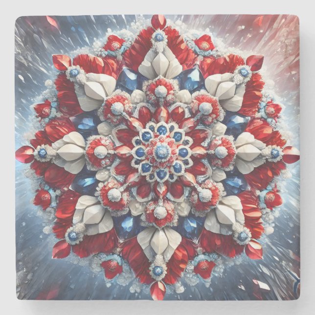 Special stone coaster with Norway Colours (Front)