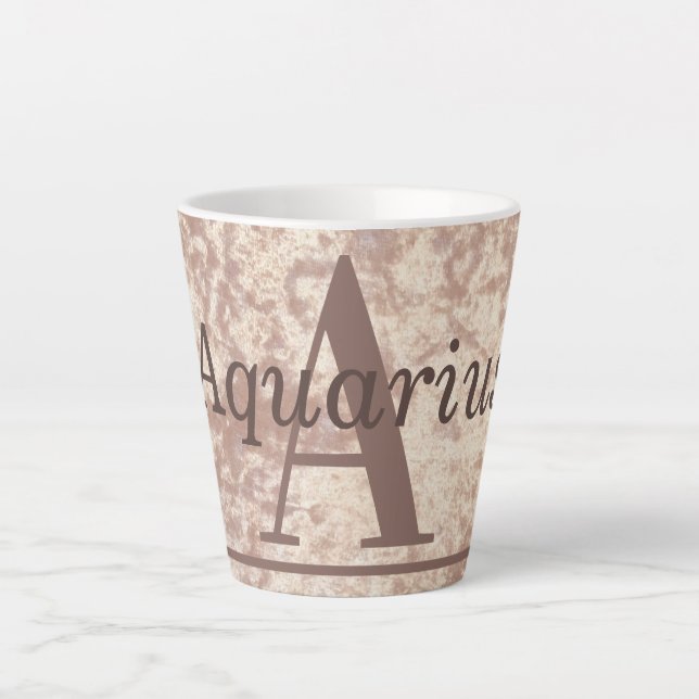 Special stylish Aquarius star sign mug cup gift  (Front)