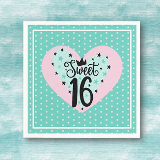 Special Sweet 16 Birthday  Napkin