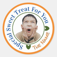 Special Sweet Treat for You Photo Name Orange