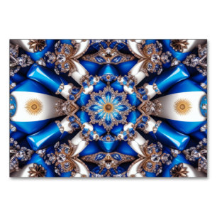 Special table card with Argentinian Colours