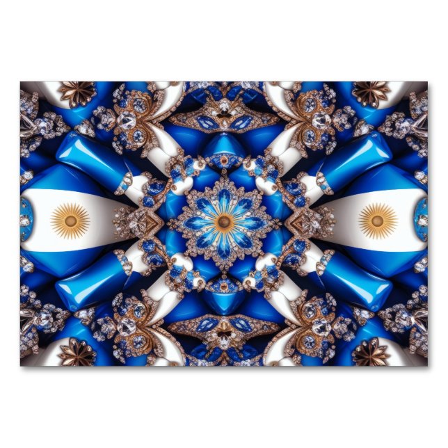 Special table card with Argentinian Colours (Front)