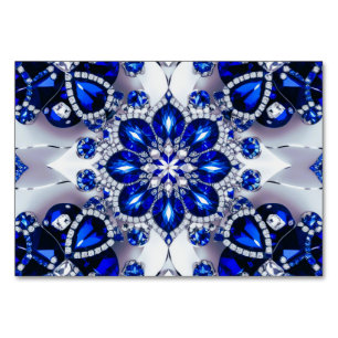 Special table card with Blue White Colours