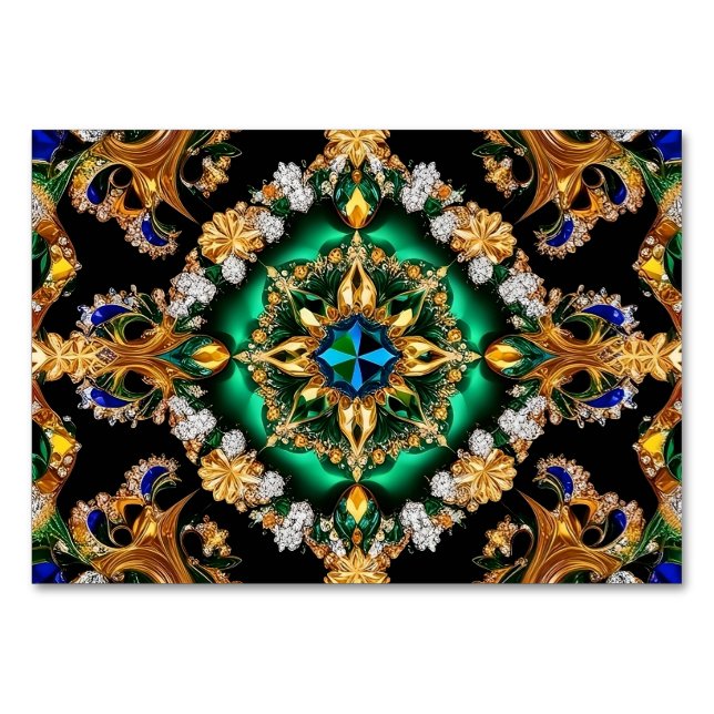 Special table card with Brazilian Colours (Front)