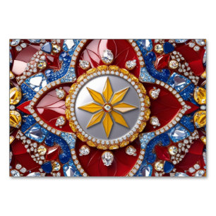 Special table card with Colombian Colours