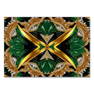 Special table card with Jamaican Colours