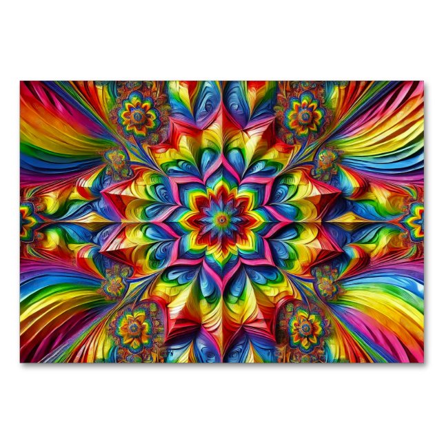 Special table card with LGBTQ Colours Design (Front)