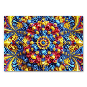 Special table card with Romanian Colours