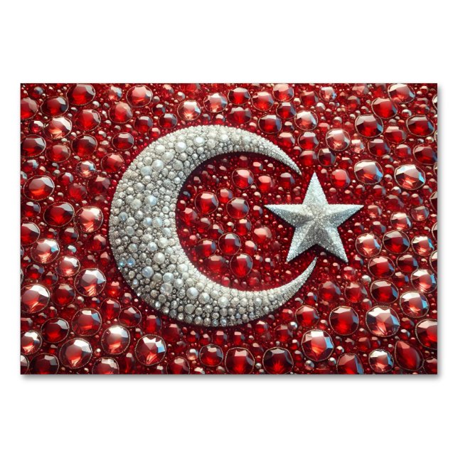 Special table card with Turkish Colours (Front)