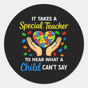 Special Teacher Autism Awareness Sped Special Classic Round Sticker